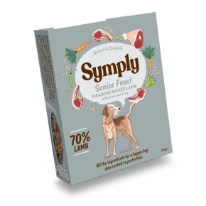 Symply Tray SENIOR Feast Meadow Raised Lamb With Brown Rice & Veg 395g Wet Dog Food